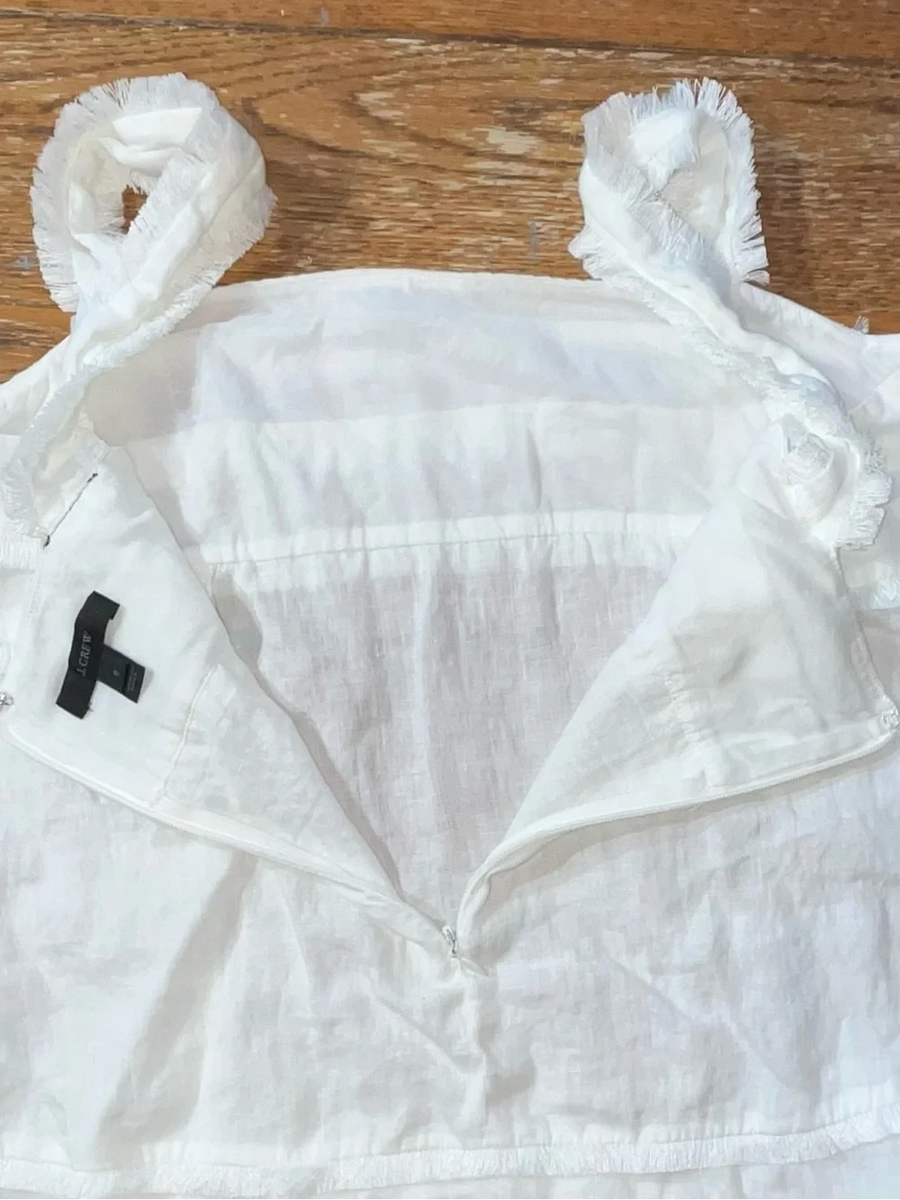 J. Crew Linen White Tank Size 6 - Picture 3 of 7